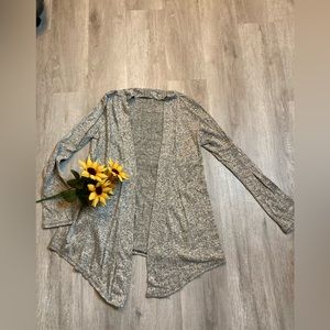 Pinc Open Front Grey Cardigan Small